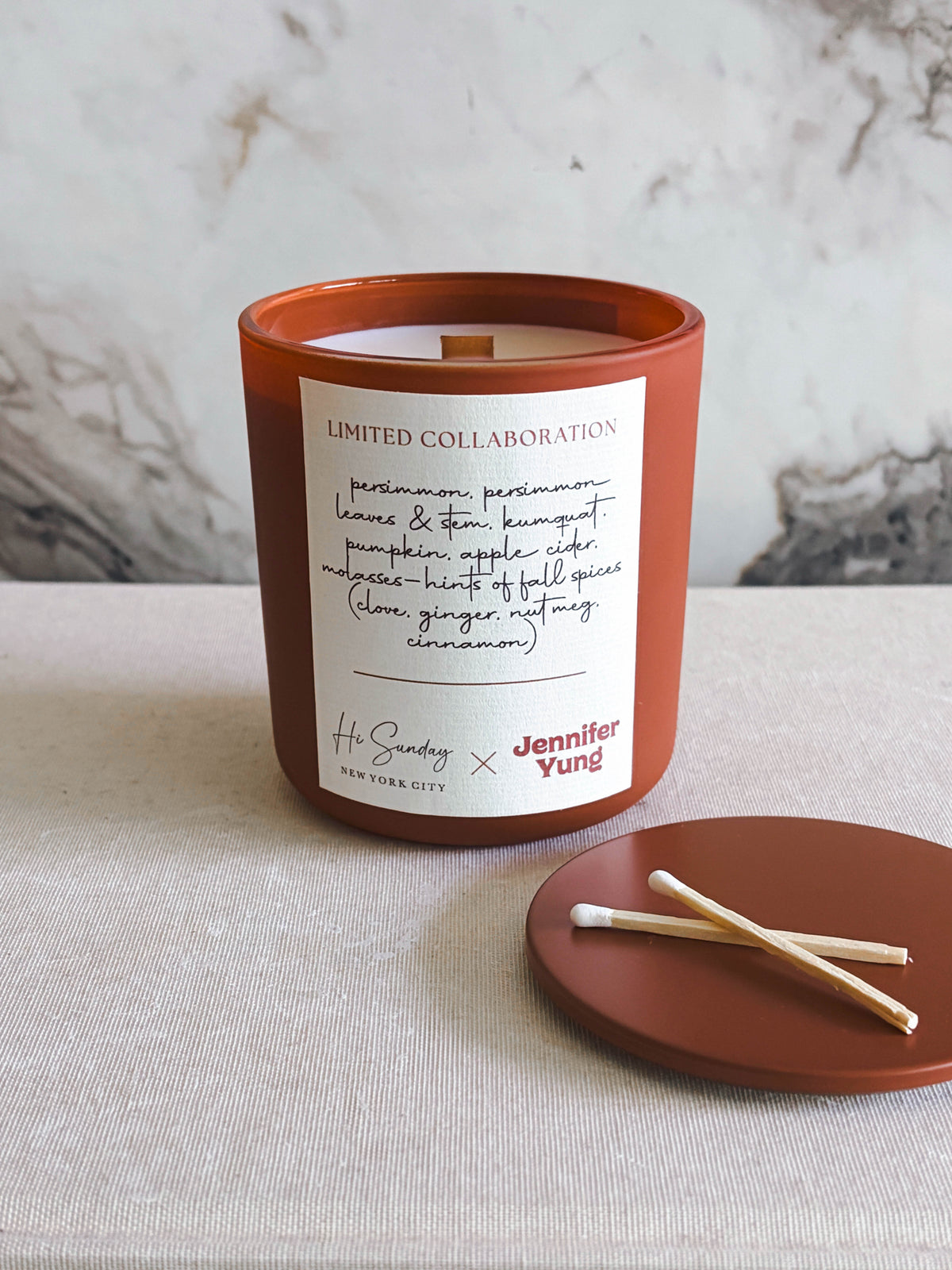 Persimmon Spice Candle - Hi Sunday x Jennifer Yung Collaboration (Limited)